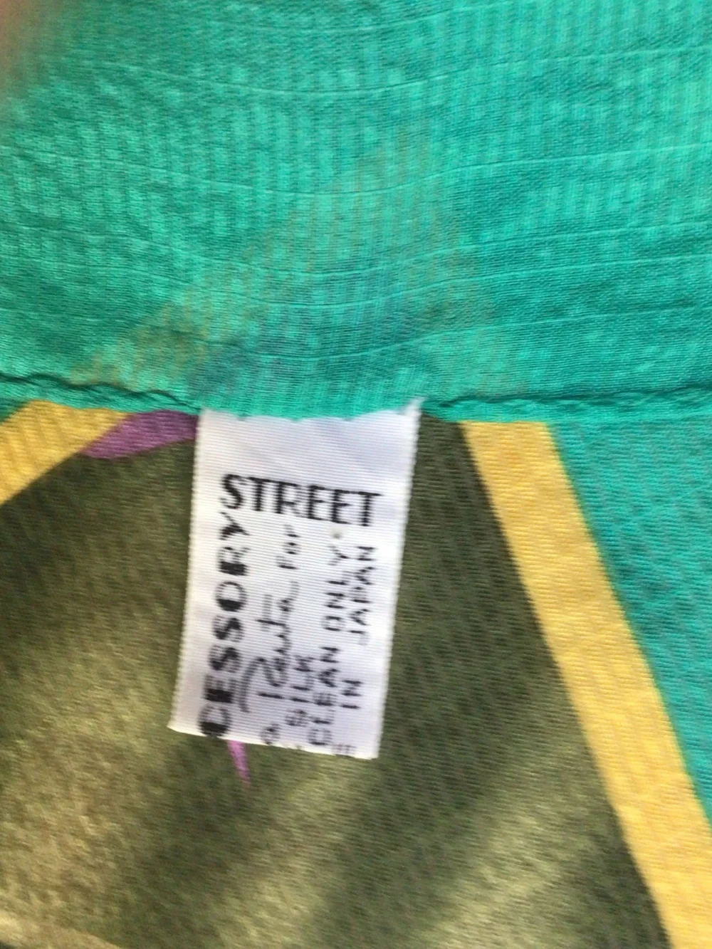 Tropical Floral Square Scarf in Teal and Pink